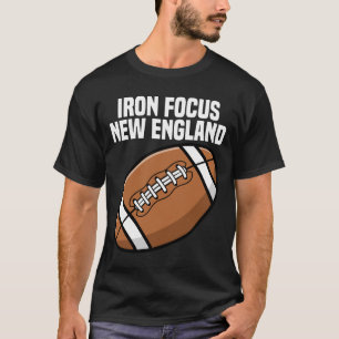 NEW ENGLAND IJZEREN FOCUS - NEW ENGLAND VOETBAL T-SHIRT