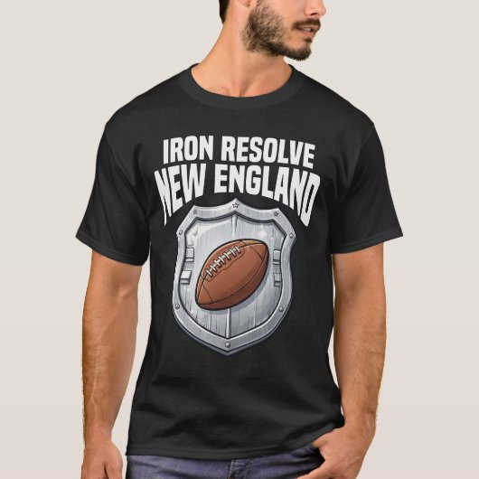 NEW ENGLAND IRON RESOLVE - NEW ENGLAND FOOTBALL T-SHIRT (Voorkant)