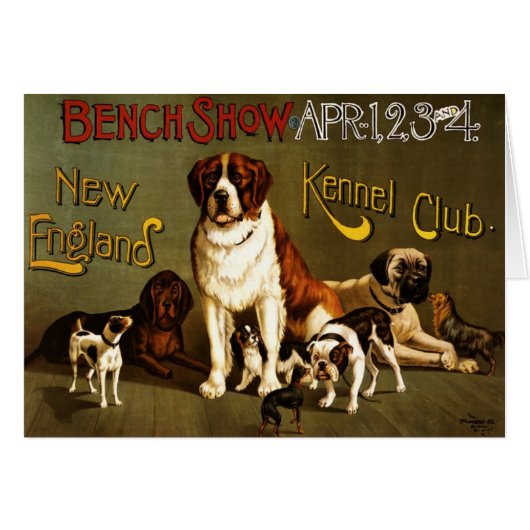 New England Kennel Club c.1890 show poster (Voorkant Horizontaal)