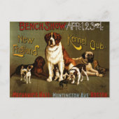 New England Kennel Club c.1890 show poster Briefkaart (Voorkant)