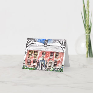 New England Kerstfeestdag Bedankkaart