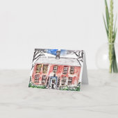 New England Kerstfeestdag Bedankkaart (Voorkant)