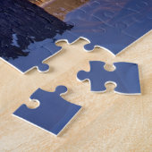 New England Kerstmis Fotopuzzel met geschenkdoos Legpuzzel (Zijkant)