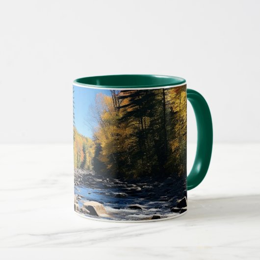 New England kleurrijk landschap, herfst, Mok (Voorkant rechts)