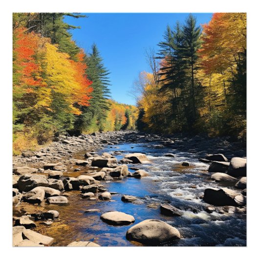 New England kleurrijke landschap, herfst, Foto Afdruk (Voorkant)