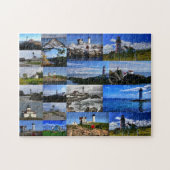 New England Lighthouse Collage Puzzle Legpuzzel (Horizontaal)