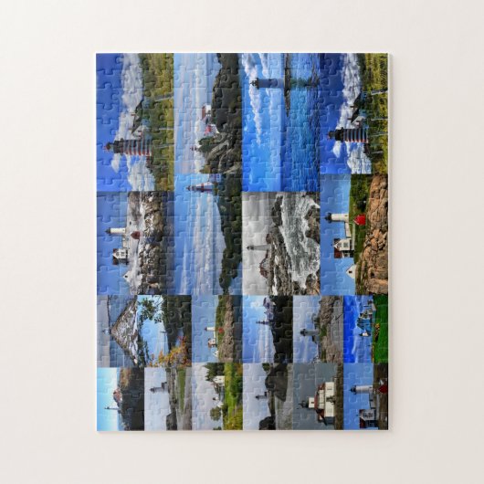 New England Lighthouse Collage Puzzle Legpuzzel (Verticaal)