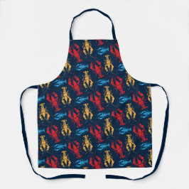 New England Lobster Bake Maine Coastal Apron Schort
