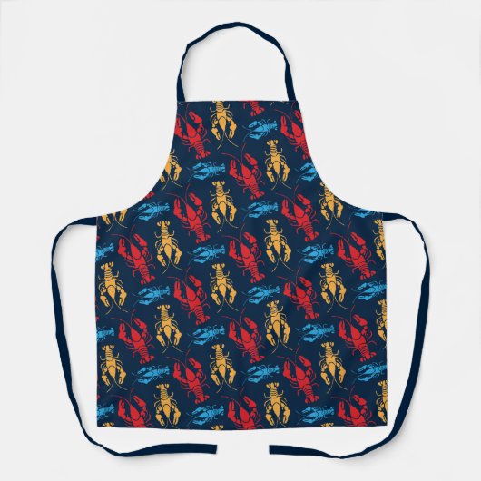 New England Lobster Bake Maine Coastal Apron Schort (Voorkant)