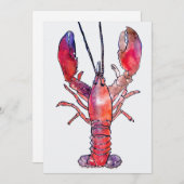New England Lobster Note Card (Blank Inside) Bedankkaart (Voorkant / Achterkant)