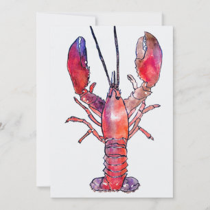 New England Lobster Note Card (Blank Inside) Bedankkaart