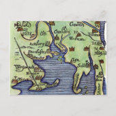 NEW ENGLAND MAP 1677 BRIEFKAART (Voorkant)