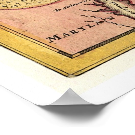 New England Map 1759 Poster (Hoek)