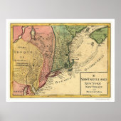 New England Map 1759 Poster (Voorkant)