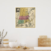 New England Map - 1777 Poster (Keuken)