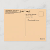 New England Map Native American Settlements Briefkaart (Achterkant)