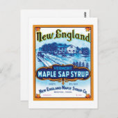 New England Maple Sap Syrup Ad Briefkaart (Voorkant / Achterkant)