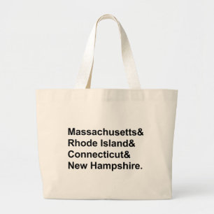 New England Massachusetts Rhode Island enz. Staten Grote Tote Bag