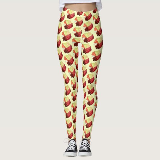 New England Meal Boiled Dinner Corned Beef Cabbage Leggings (Voorkant)