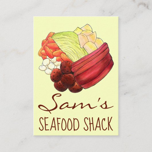 New England Meal Boiled Dinner Corned Beef Cabbage Visitekaartje (Voorkant)