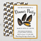 New England Mussels Beach Seafood Dinner Party Kaart (Voorkant / Achterkant)