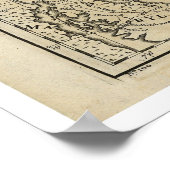 New England New Jersey New York Map 1747 Poster (Hoek)