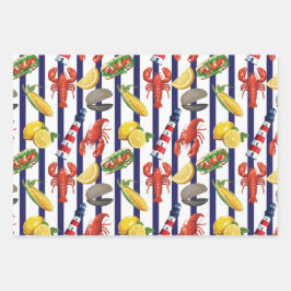 New England Picknick Inpakpapier Vel