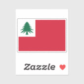 New England Pine Tree Flag Sticker (Vel)