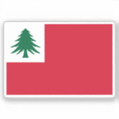 New England Pine Tree Flag Sticker (Voorkant)