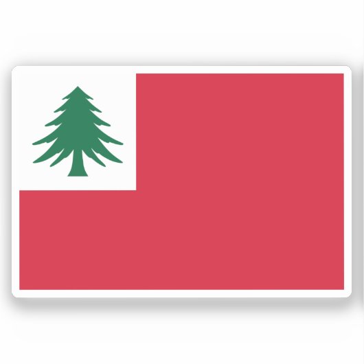 New England Pine Tree Flag Sticker (Voorkant)