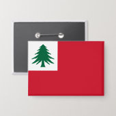 New England Pine Tree-vlag Button (Voorkant / Achterkant)