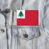 New England Pine Tree-vlag Button (Insitu)