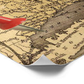 New England Points of Interest Map Marker (1836) Poster (Hoek)