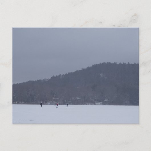 New England Pond Hockey Briefkaart (Voorkant)