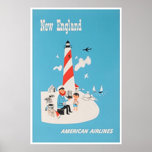 New England Poster Kunst Amerikaanse Reisprent (Voorkant)