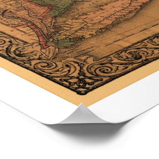 New England Railroad Map 1861 Poster (Hoek)