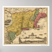 New England Regional Map - 1685 Poster (Voorkant)