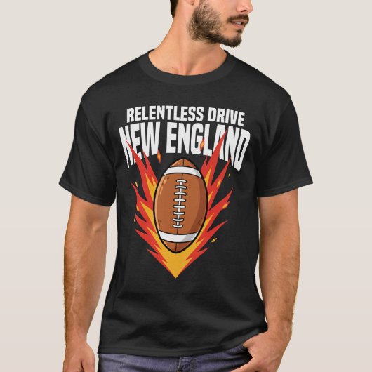 NEW ENGLAND RELENTLESS DRIVE - NEW ENGLAND FOOTBAL T-SHIRT (Voorkant)