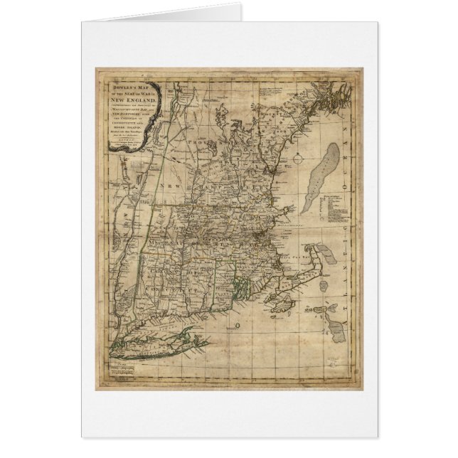 New England Revolutionary War Era Map (1776) (Voorkant)