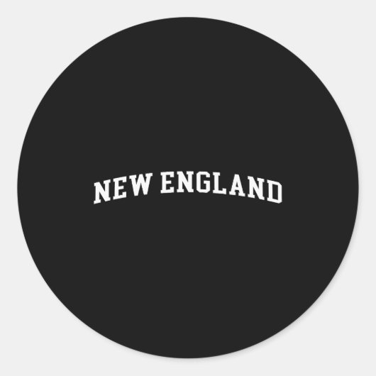 New England Ronde Sticker (Voorkant)