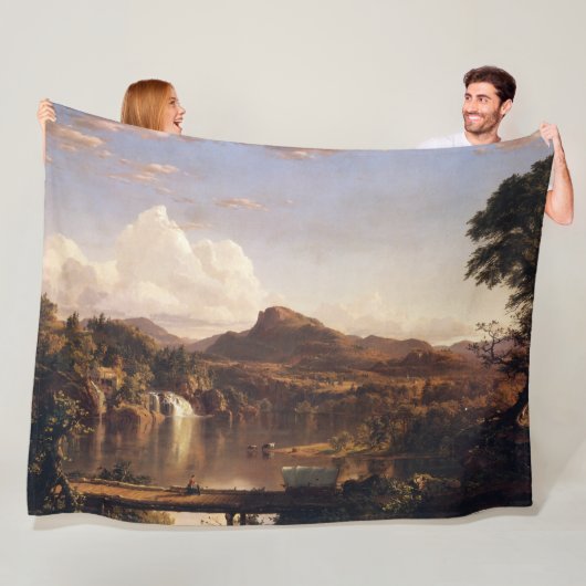 New England Scenery Frederic Edwin Church Fleece Deken (In situ)