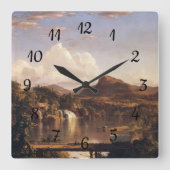 New England Scenery Frederic Edwin Church Vierkante Klok (Voorkant)