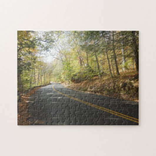 New England Schilderachtig Autumn Road Legpuzzel (Horizontaal)