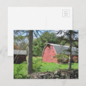 New England schuur Briefkaart (Voorkant / Achterkant)