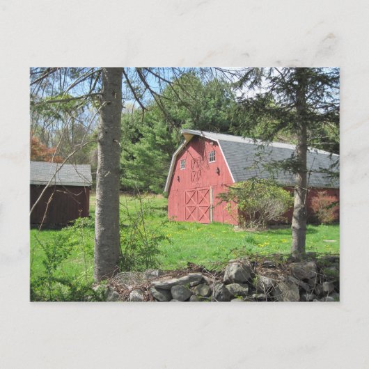 New England schuur Briefkaart (Voorkant)