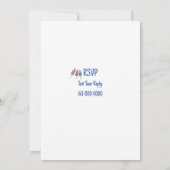 New England Seafood Thema Dinner Party Kaart (Achterkant)