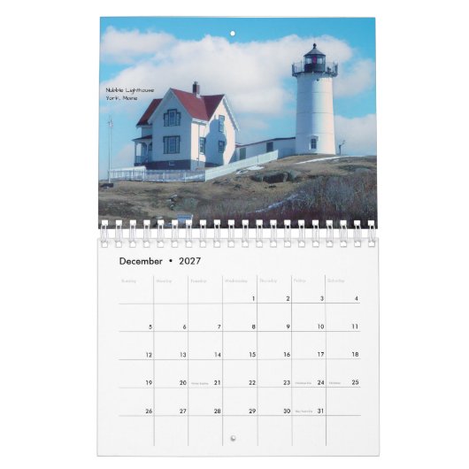 New England Seizoenen Kalender (Dec 2027)