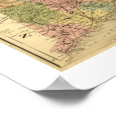 New England States Map 1839 Poster (Hoek)