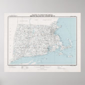 New England States Map (1975) Poster (Voorkant)