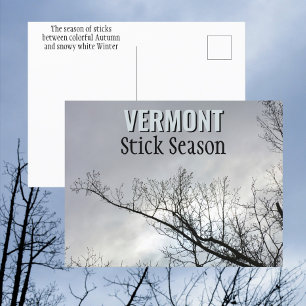 New England Stick seizoen Vermont Fotografisch Briefkaart